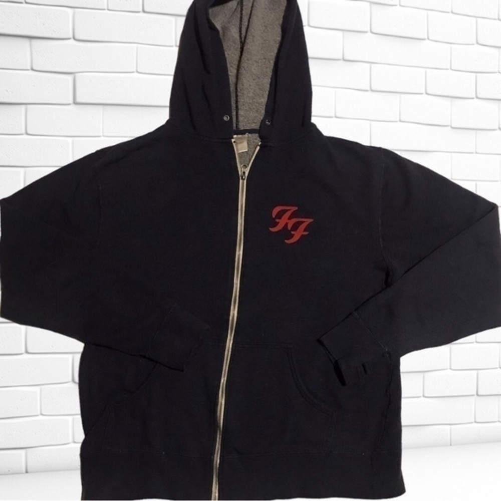 Rare Foo Fighters Hoodie By Independent Trading Company With Thumbhole Sleeves